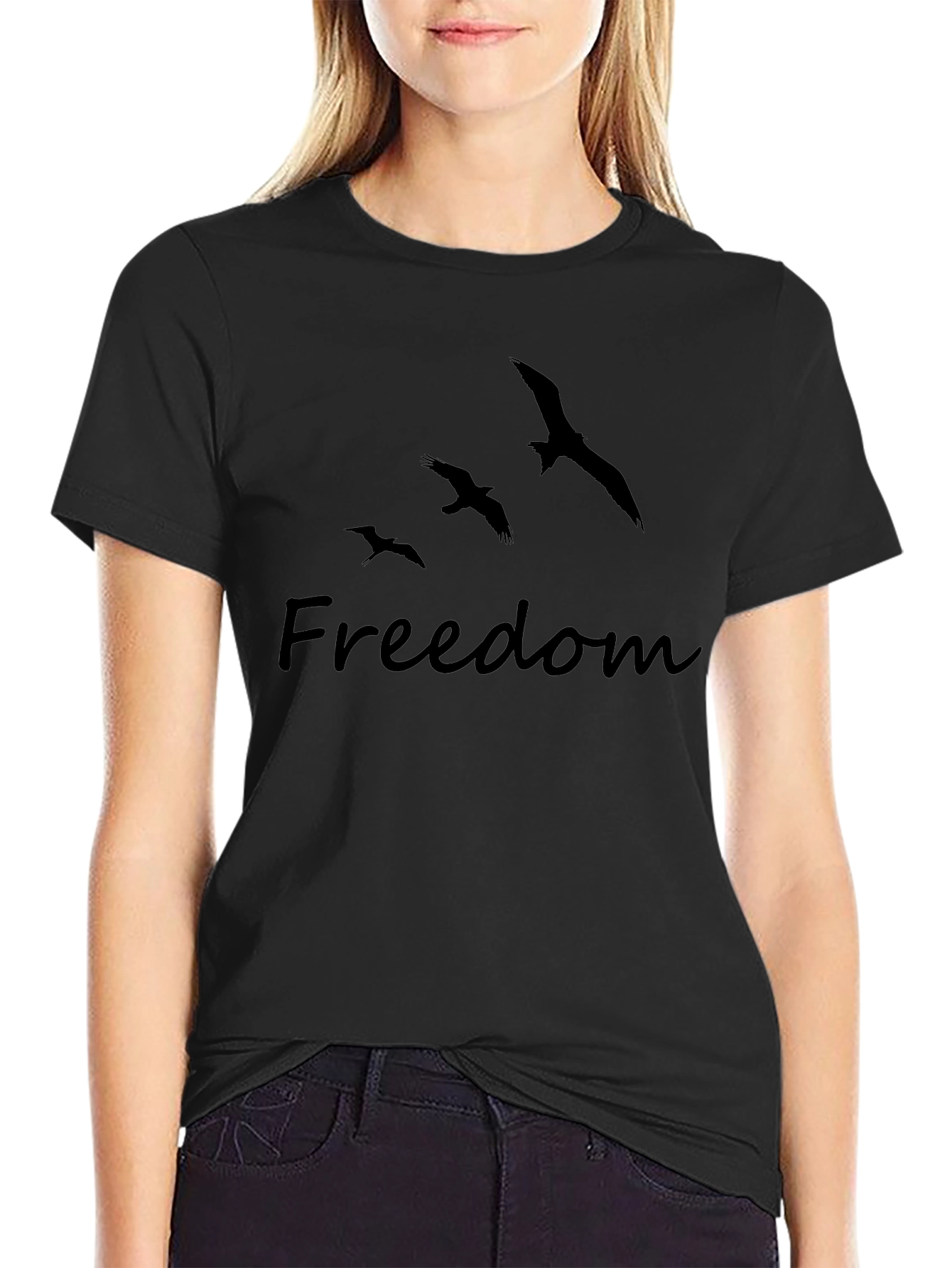 Freedom Bird Graphic T-Shirt - Mens Black Tee