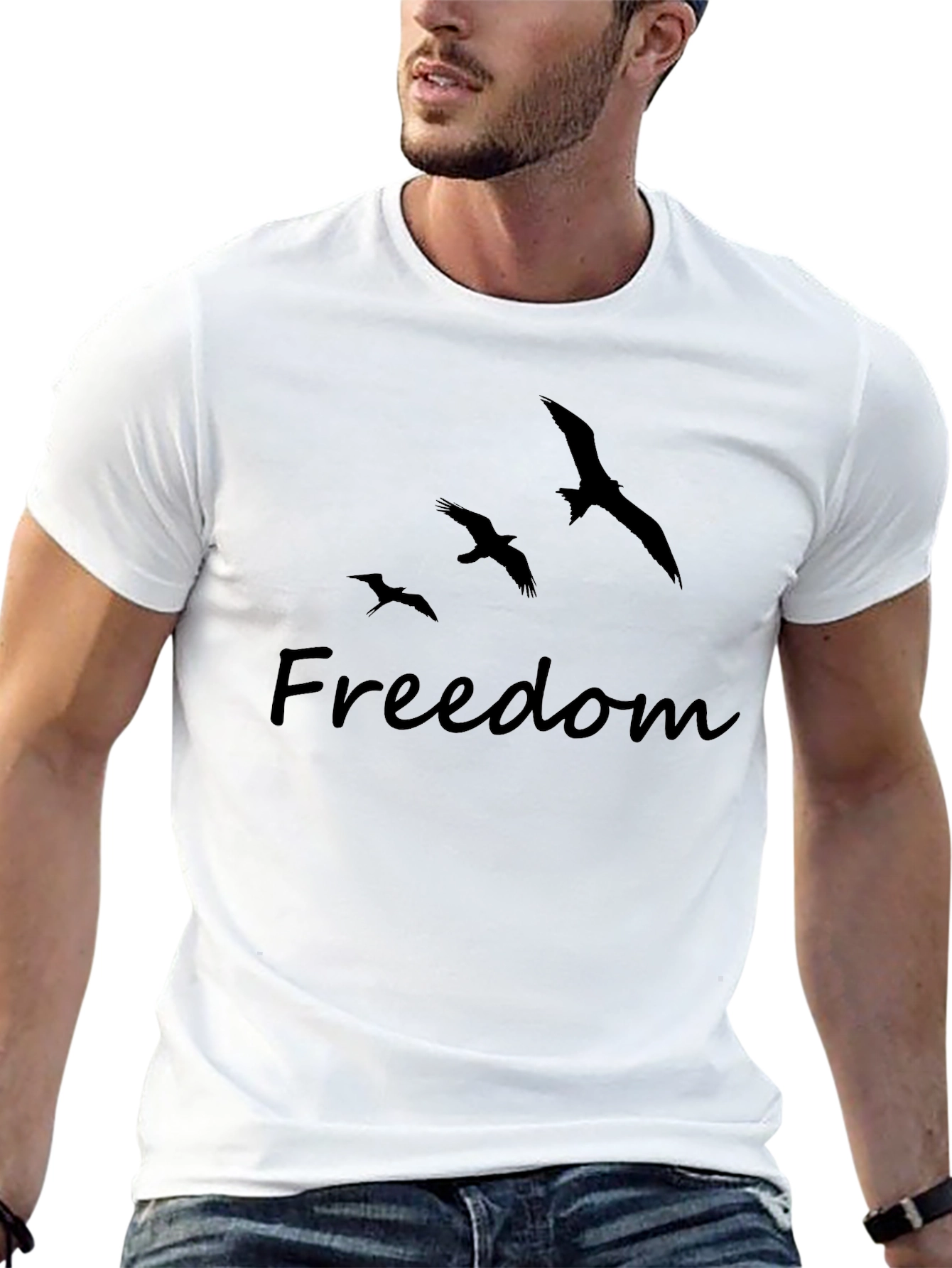 Freedom Bird Graphic T-Shirt - Mens Black Tee