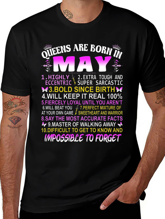 Queens Born in May Graphic T-Shirt