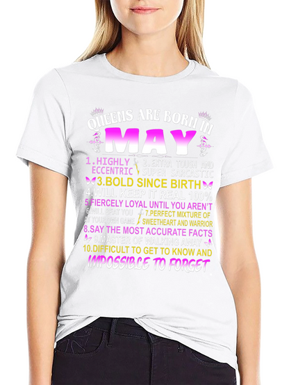 Queens Born in May Graphic T-Shirt