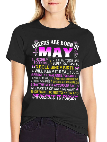 Queens Born in May Graphic T-Shirt