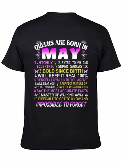 Queens Born in May Graphic T-Shirt