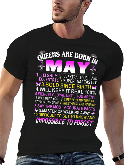 Queens Born in May Graphic T-Shirt