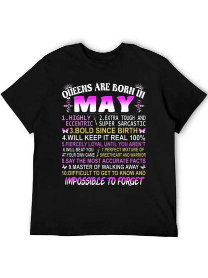 Queens Born in May Graphic T-Shirt