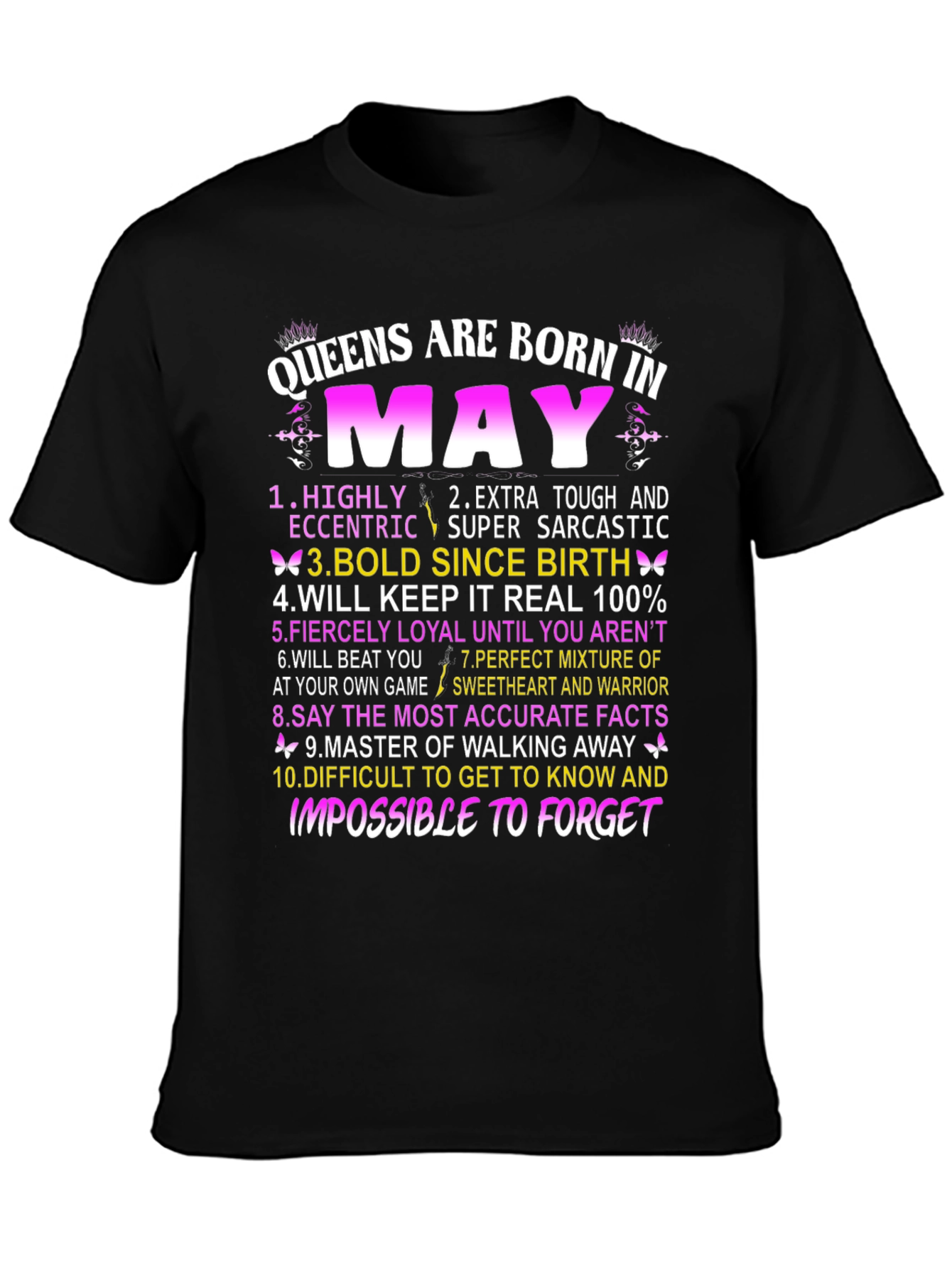 Queens Born in May Graphic T-Shirt
