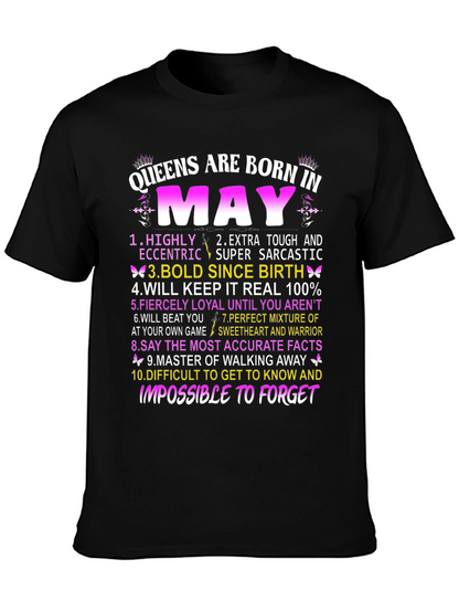 Queens Born in May Graphic T-Shirt