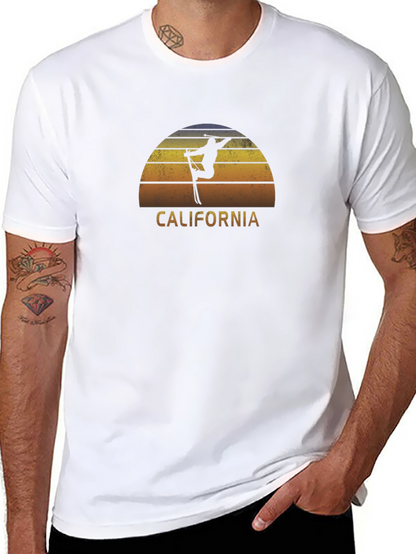 California Ski Sunset Graphic Tee