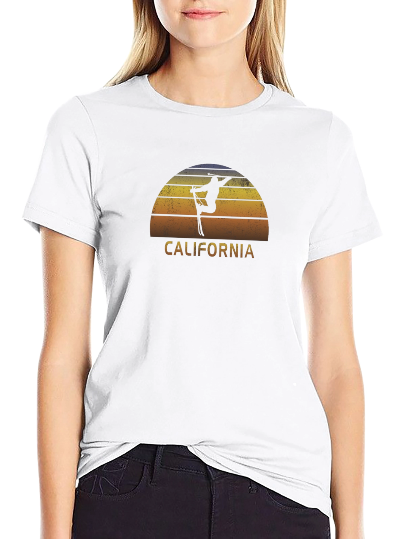 California Ski Sunset Graphic Tee