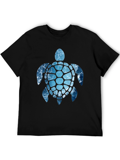 Ocean Wave Turtle Graphic Tee - Black
