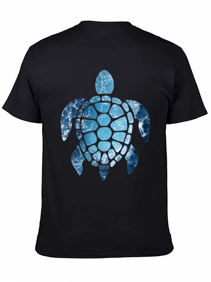 Ocean Wave Turtle Graphic Tee - Black