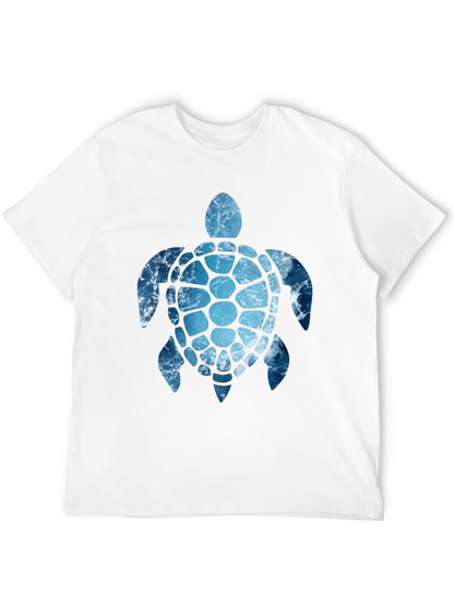 Ocean Wave Turtle Graphic Tee - Black