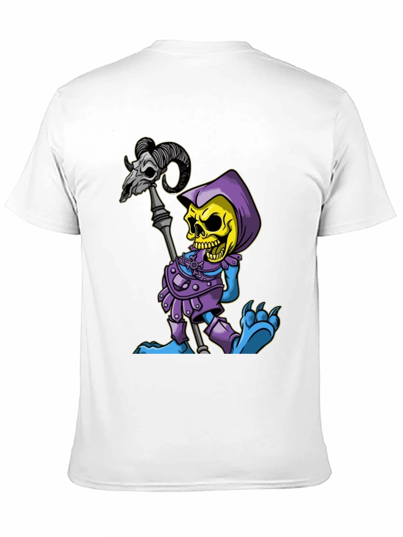 Skeletor Cartoon Graphic Black T-Shirt