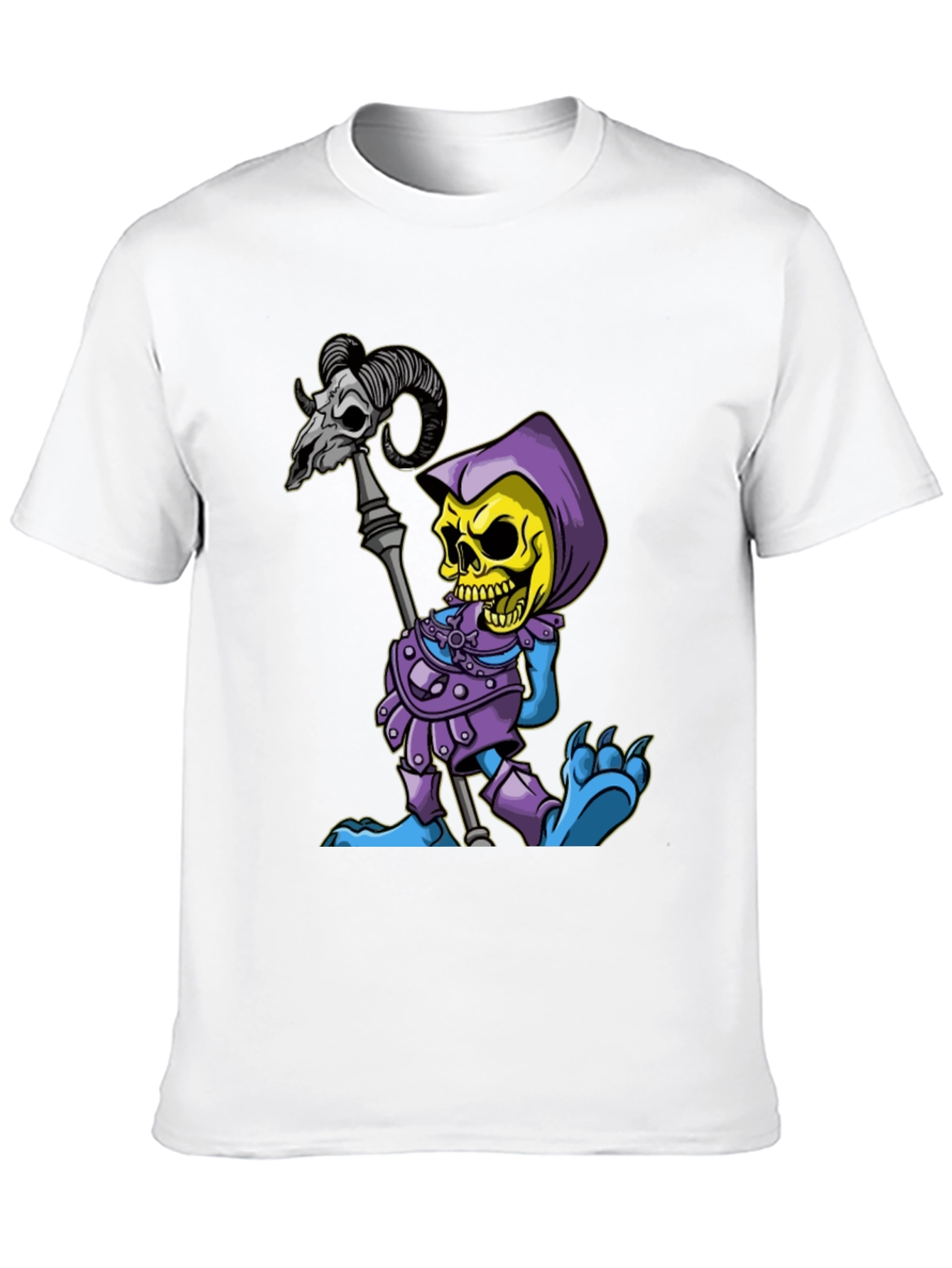 Skeletor Cartoon Graphic Black T-Shirt