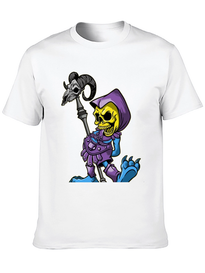 Skeletor Cartoon Graphic Black T-Shirt