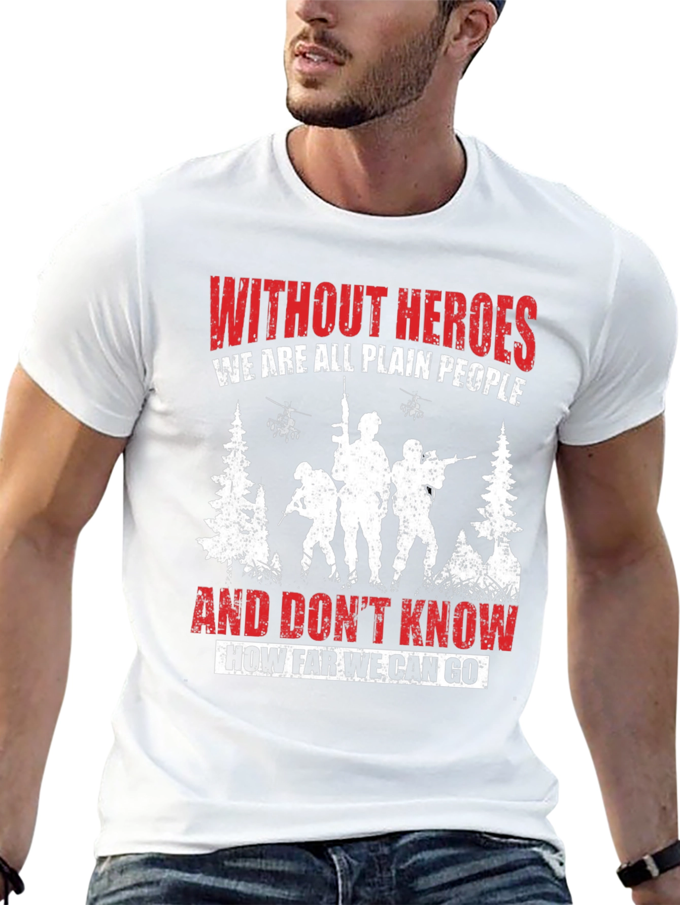 Heroic Tribute Tee: Military Graphic T-Shirt