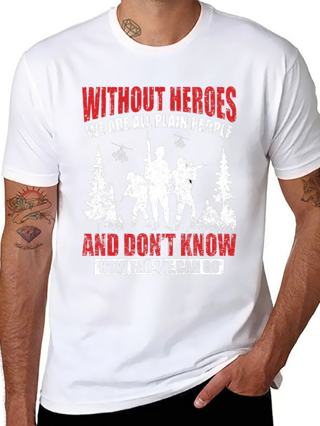Heroic Tribute Tee: Military Graphic T-Shirt