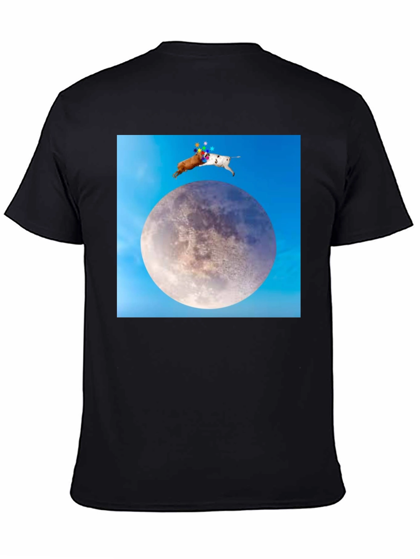 Novelty Moon Dogs Graphic T-Shirt