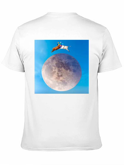 Novelty Moon Dogs Graphic T-Shirt
