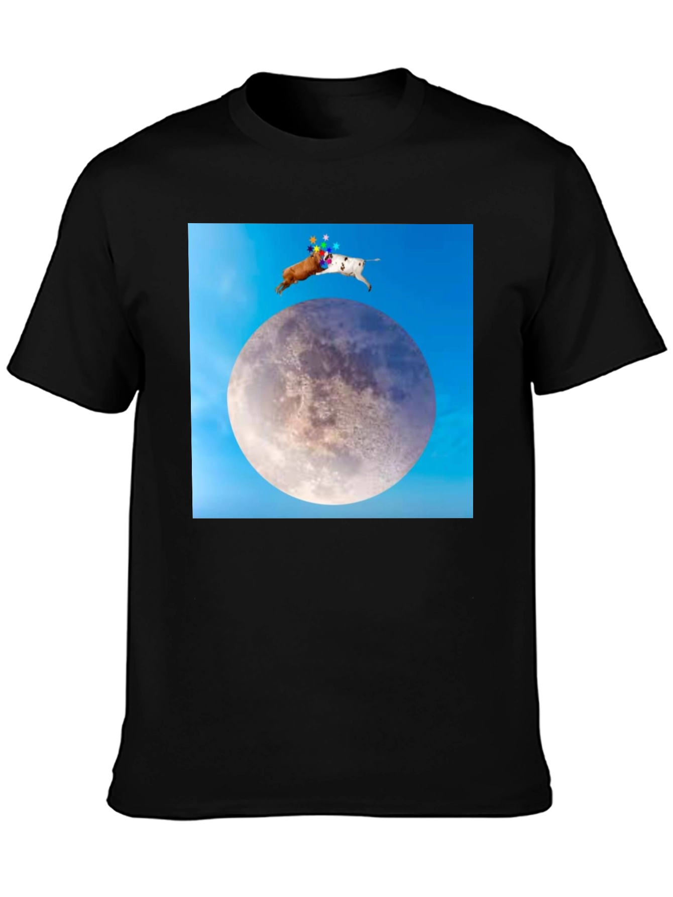 Novelty Moon Dogs Graphic T-Shirt