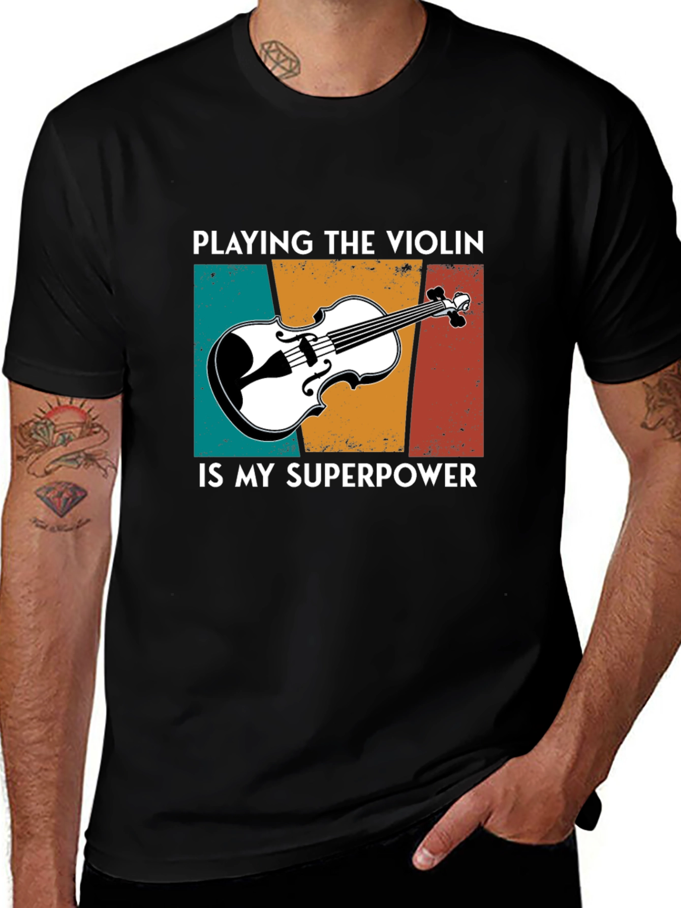 Violin Superpower T-Shirt - Music Lover Tee