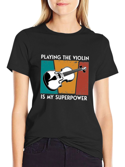 Violin Superpower T-Shirt - Music Lover Tee