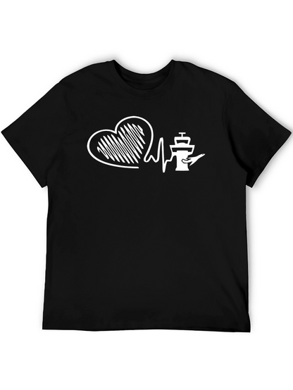 Pilot Heartbeat T-Shirt - Aviation Lover Tee