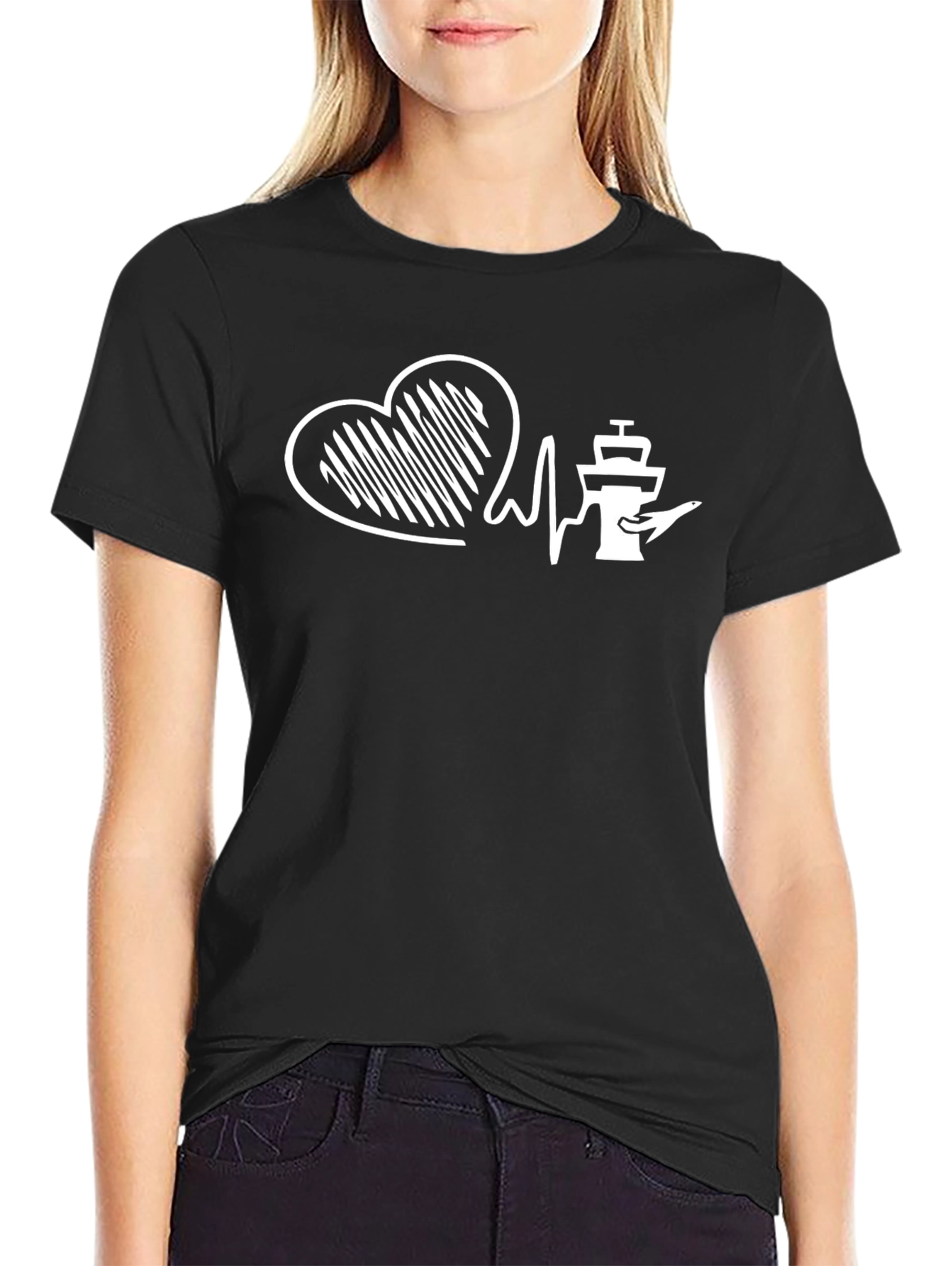 Pilot Heartbeat T-Shirt - Aviation Lover Tee