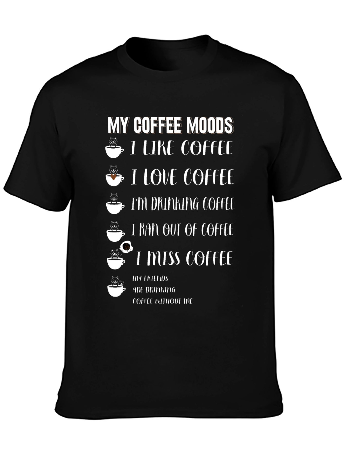Coffee Moods Graphic T-Shirt