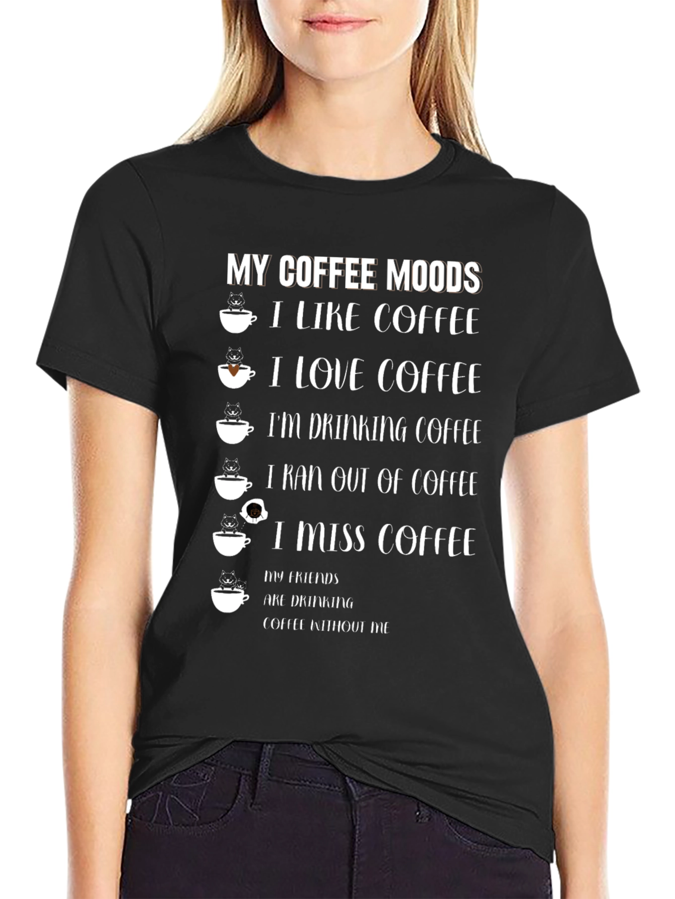 Coffee Moods Graphic T-Shirt