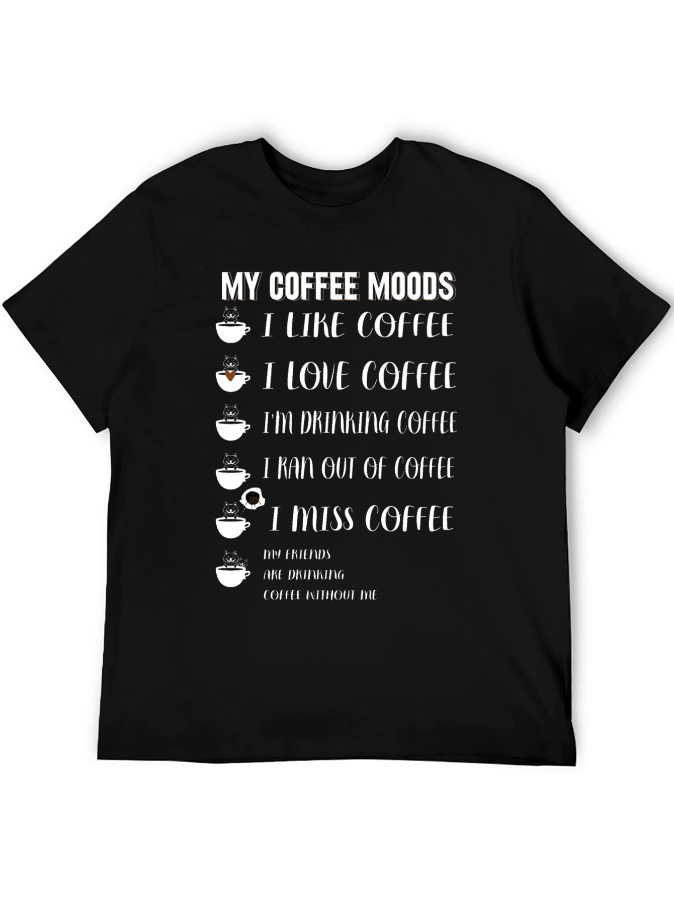 Coffee Moods Graphic T-Shirt