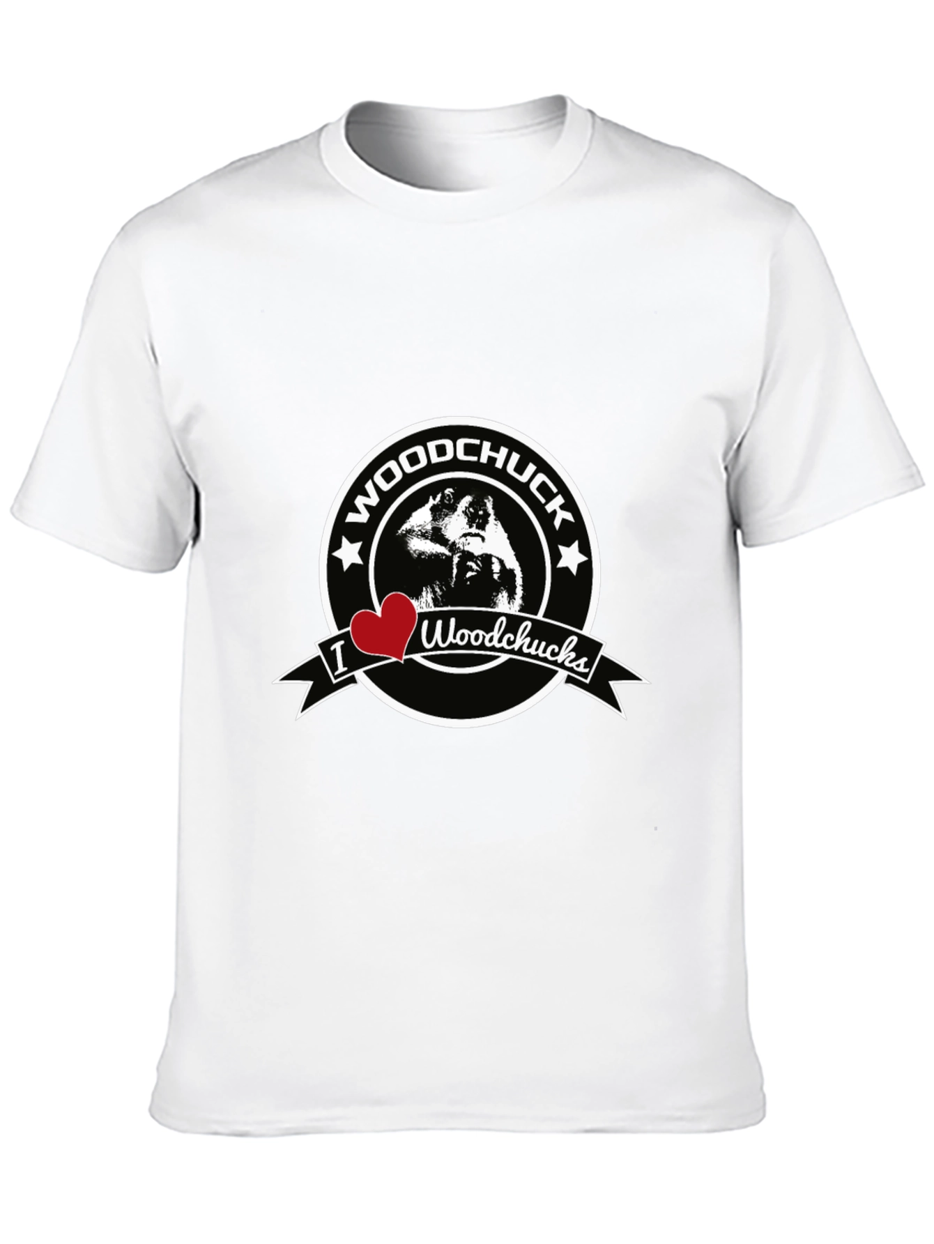 I Heart Woodchucks Mens Black T-Shirt
