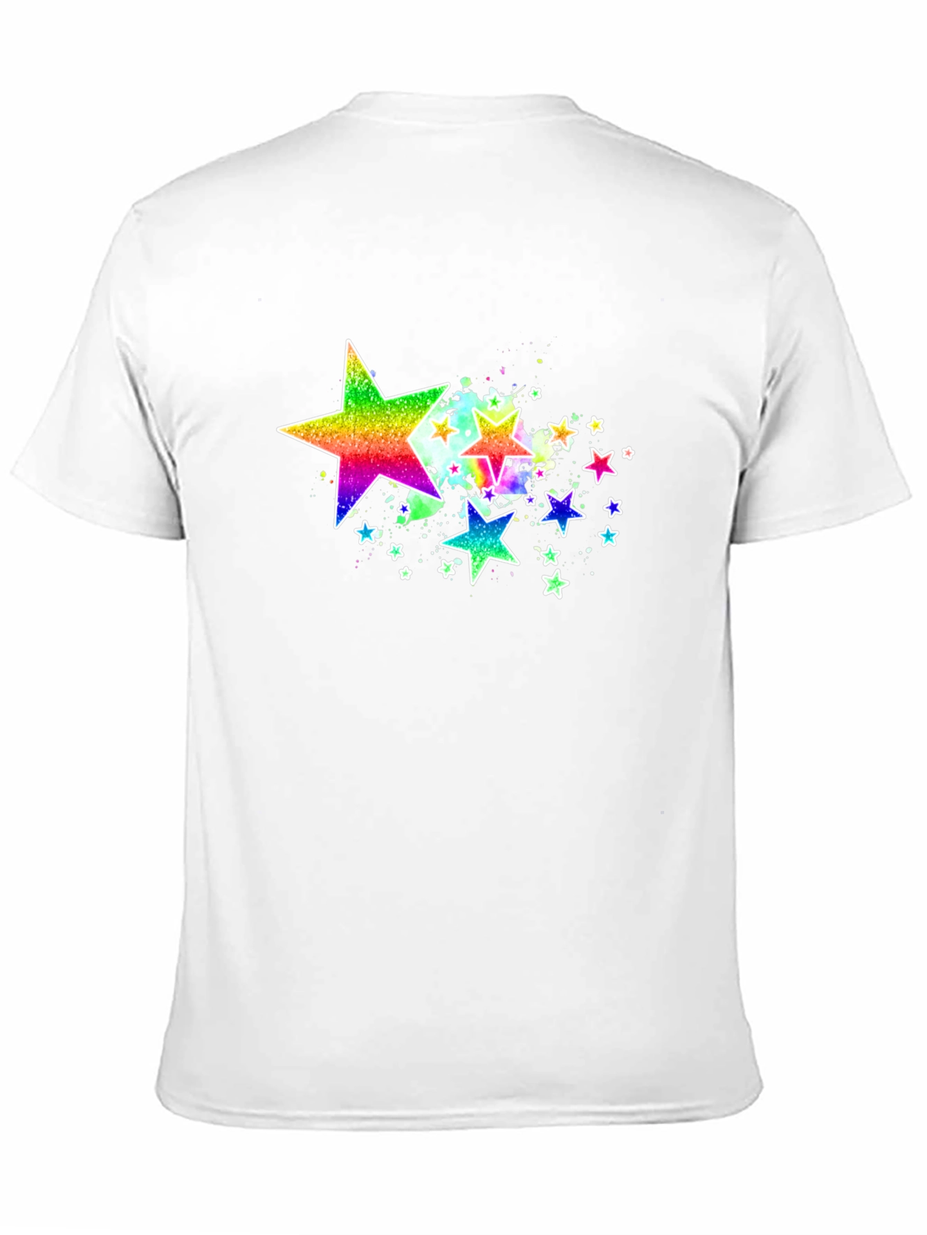 Rainbow Star Graphic Black T-Shirt