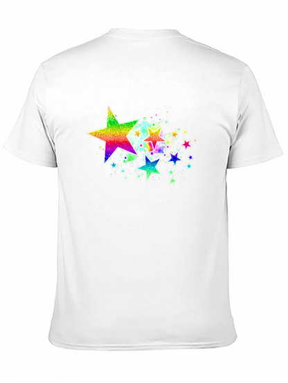 Rainbow Star Graphic Black T-Shirt