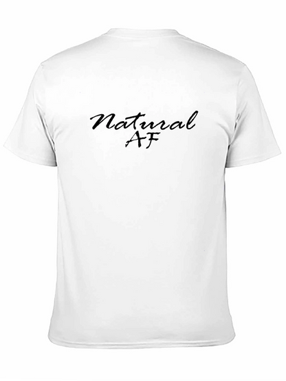 Natural AF Graphic Tee - Black Crew Neck T-Shirt