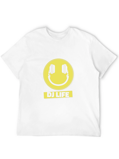 DJ Life Black T-Shirt with Yellow Graphic