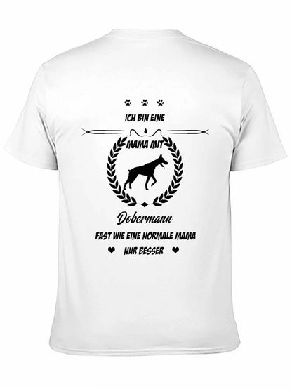 Doberman Mama Black T-Shirt