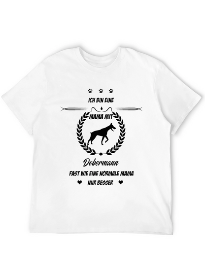 Doberman Mama Black T-Shirt