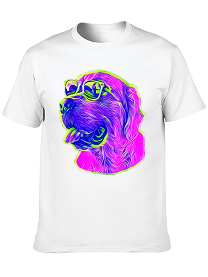 Cool Dog Graphic T-Shirt - Fun Neon Design