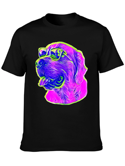 Cool Dog Graphic T-Shirt - Fun Neon Design