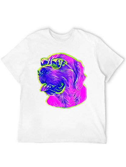 Cool Dog Graphic T-Shirt - Fun Neon Design