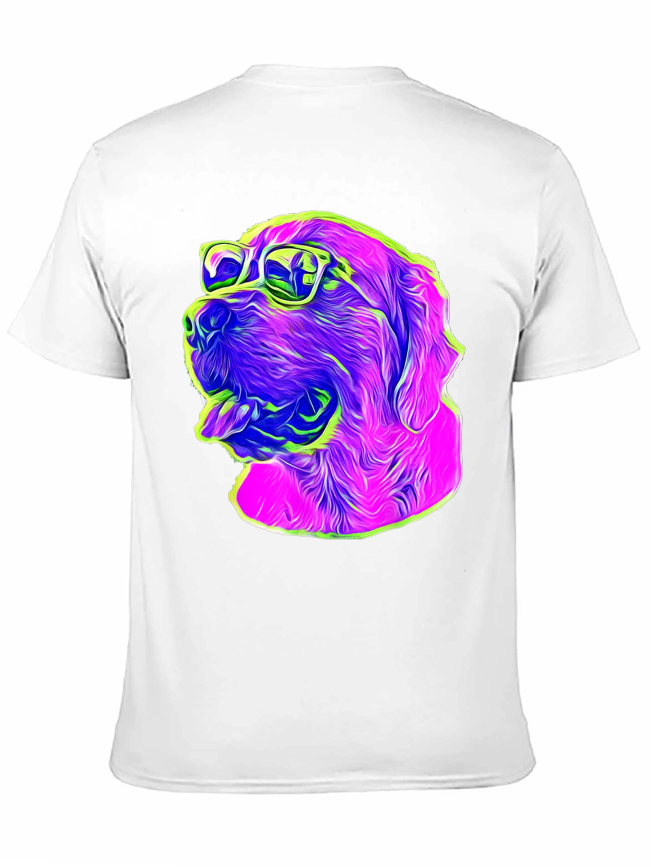 Cool Dog Graphic T-Shirt - Fun Neon Design