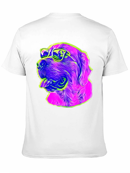 Cool Dog Graphic T-Shirt - Fun Neon Design