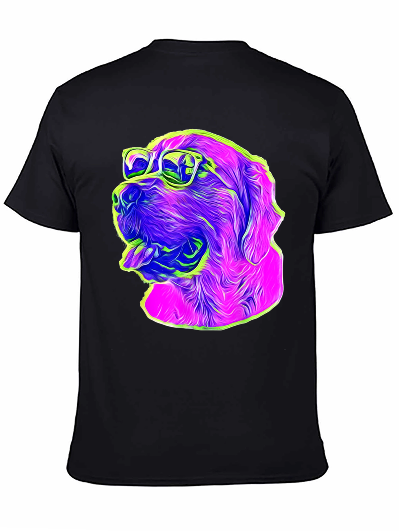 Cool Dog Graphic T-Shirt - Fun Neon Design