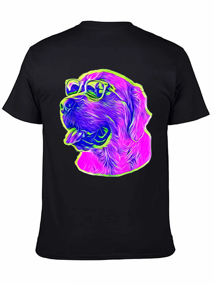 Cool Dog Graphic T-Shirt - Fun Neon Design