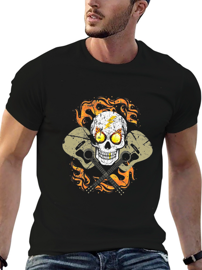 Skull & Guitars Graphic T-Shirt