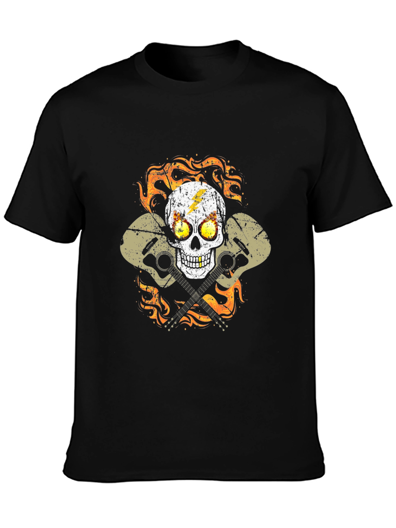Skull & Guitars Graphic T-Shirt