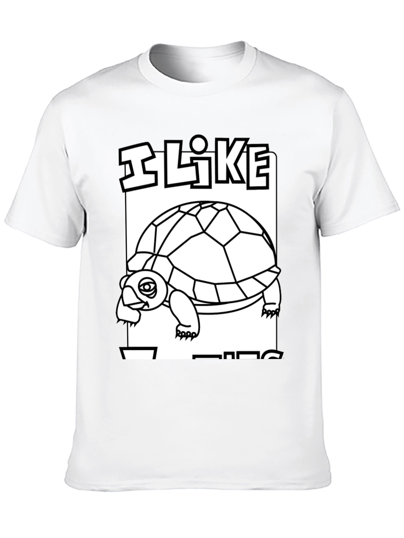 I Like Turtles Graphic Tee - Black