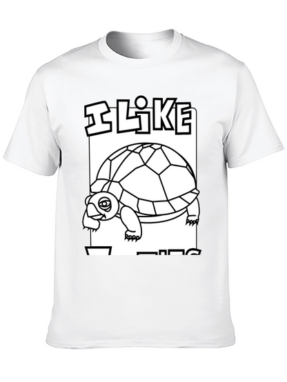 I Like Turtles Graphic Tee - Black