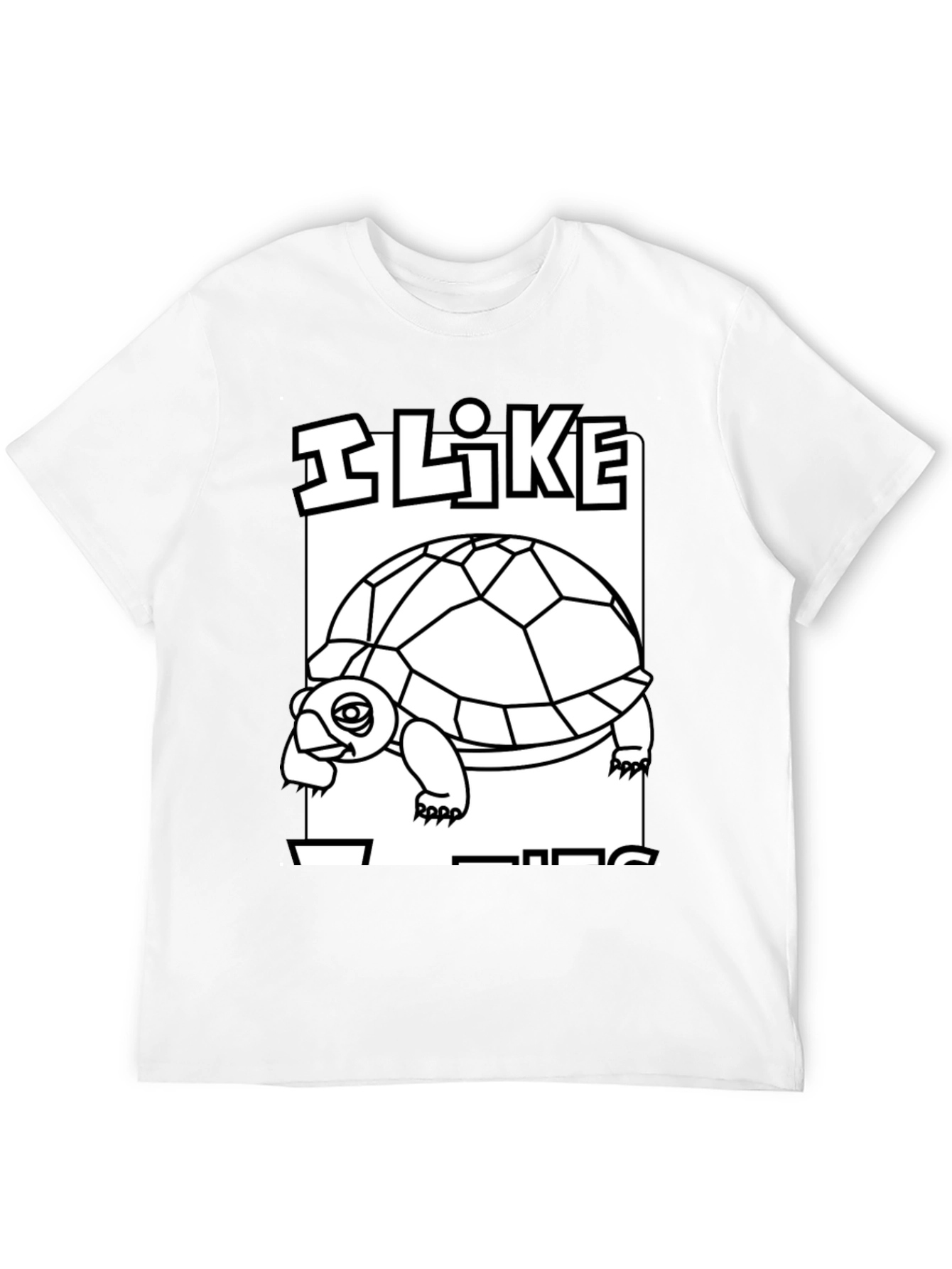 I Like Turtles Graphic Tee - Black