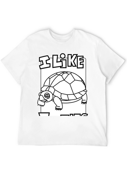 I Like Turtles Graphic Tee - Black